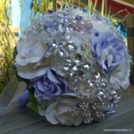 Bruidsboeket broches lavendel wit zilver Bruidsboeket broches lavendel wit zilver