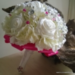 Bruidsboeket broches wit roze Bruidsboeket broches wit roze
