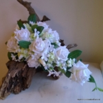 Bruidsboeket zijden druppel wit Stephanotus Roos Viburnum Bruidsboeket zijden druppel wit Stephanotus Roos Viburnum