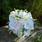 Bruidsboeket zijde zijden orchidee rozen nepbloemen Bruidsboeket zijde zijden orchidee rozen nepbloemen