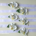 Polscorsage handcorsage zijde orchidee broches Polscorsage handcorsage zijde orchidee broches