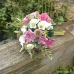 Veldboeket zijde roze wit Veldboeket zijde roze wit