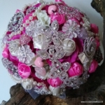 bruidsboeket broches roze strass bruidsboeket broches roze strass