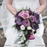 bruidsboeket druppel Vanda calla paars roze DenHaag bruidsboeket druppel Vanda calla paars roze DenHaag