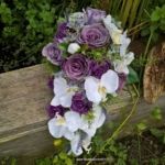 zijden bruidsboeket paars wit rozen orchidee zijden bruidsboeket paars wit rozen orchidee