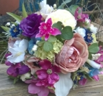 zijdenveldboeket bruidsboeket nepbloemen paars roze wit zijdenveldboeket bruidsboeket nepbloemen paars roze wit